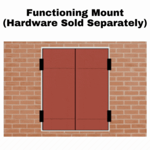 functioning hardware mount for exterior shutters