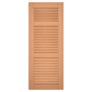 louvered red grandis single exterior shutter 20/40/40