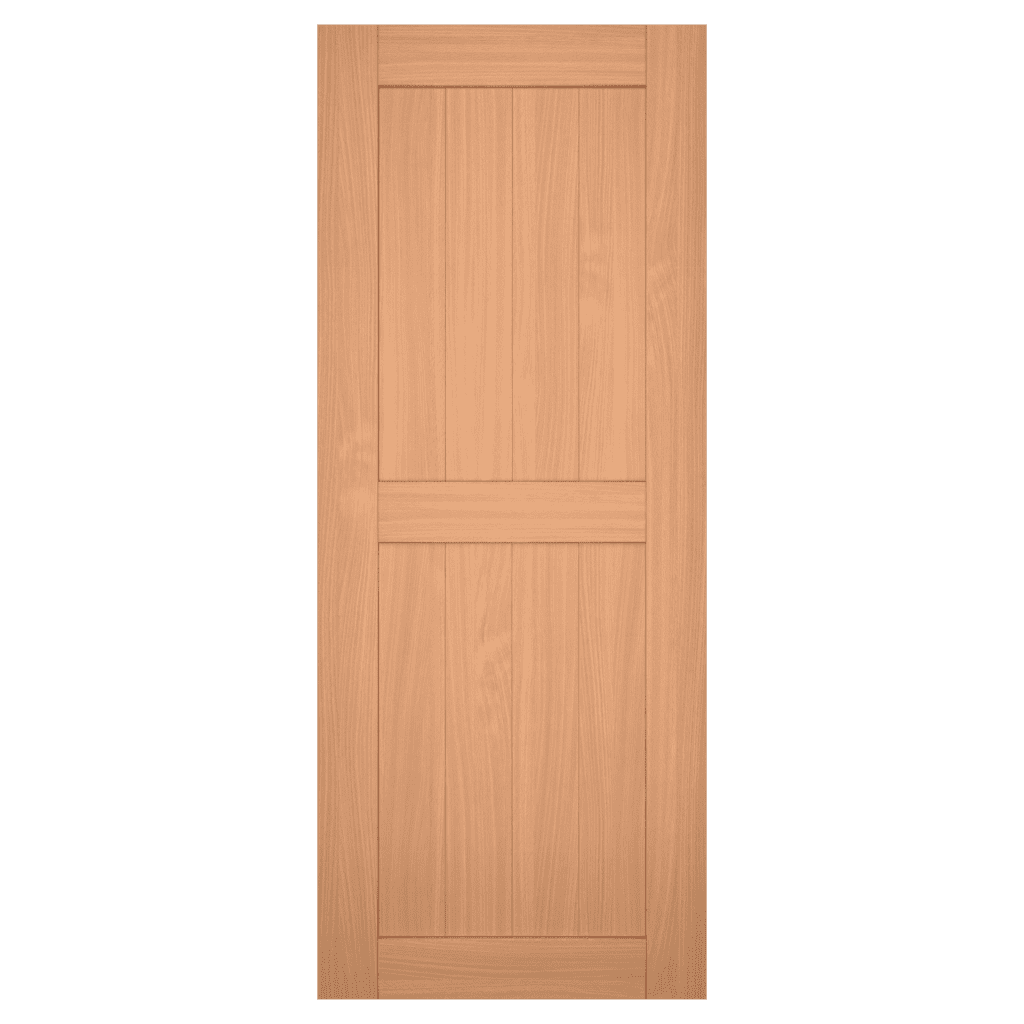 rustic paneled red grandis exterior shutter 2 sections