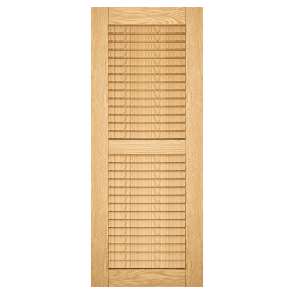 louvered pine exterior shutter 50-50 configuration