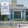 custom painted shutters from monument on exterior of home
