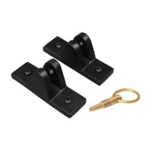 Bahama Locking Brackets | Wall Mount | Aluminum with Brass Ring | 1 Pair